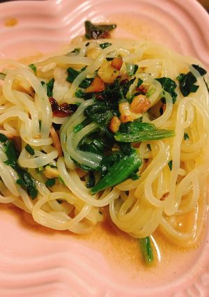 ベーコンとほうれん草の白滝ペペロン-レシピのメイン写真