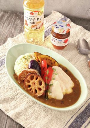 焼き野菜とサラダチキンの煮込まないカレー-レシピのメイン写真