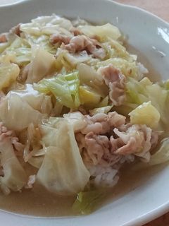 豚肉とキャベツの塩あんかけごはん-レシピのメイン写真