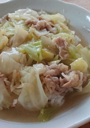 豚肉とキャベツの塩あんかけごはん-レシピのメイン写真