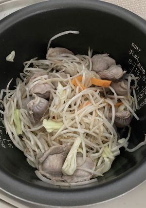 若鶏の砂肝ともやし炒め用のカット野菜-レシピのメイン写真