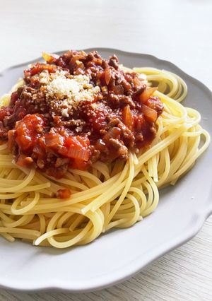 材料3つ＋調味料で簡単ミートソース！-レシピのメイン写真