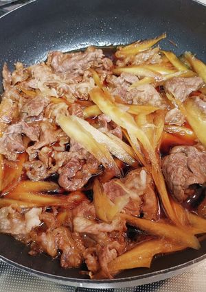 牛肉とごぼうの炒め物-レシピのメイン写真