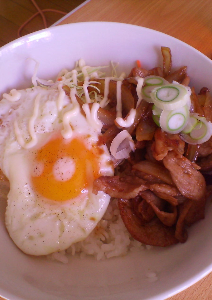 簡単！カフェ風!?豚生姜焼きどん-レシピのメイン写真
