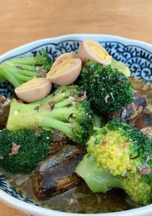 コンビニ食材で！いわしブロッコリー煮-レシピのメイン写真