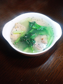 簡単☆鶏肉と小松菜の中華風スープ-レシピのメイン写真