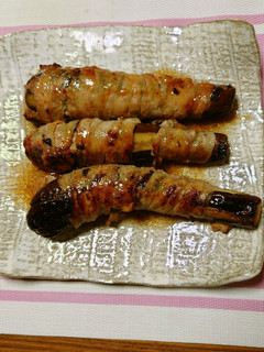 ヨウサマの減塩長なすのひき肉豚バラ巻き-レシピのメイン写真