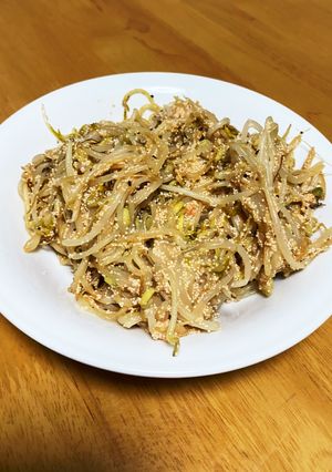 包丁不要のもやしの明太バター炒め-レシピのメイン写真