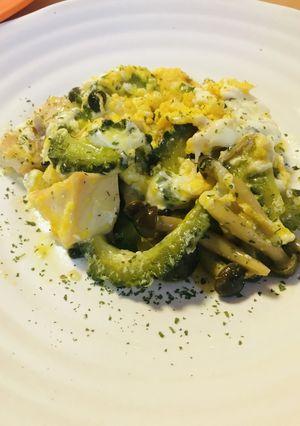 鶏むね肉とゴーヤーの玉子炒め-レシピのメイン写真