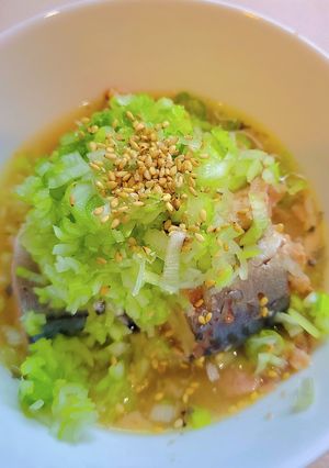 ごまネギさば缶。で夜食救世主-レシピのメイン写真