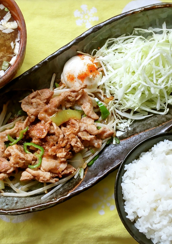 豚こま肉の生姜焼き定食♪-レシピのメイン写真
