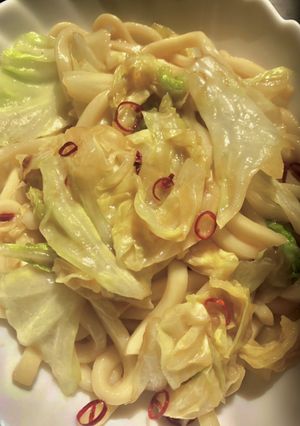 ピリ辛うどん-レシピのメイン写真