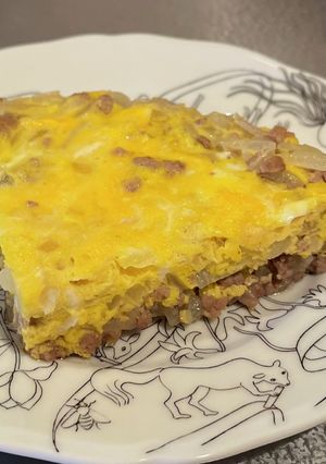 ひき肉と玉ねぎのオムレツ-レシピのメイン写真