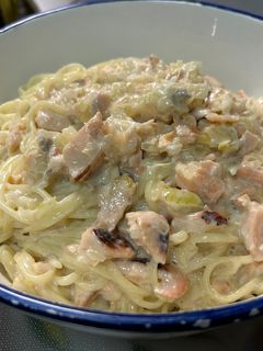 鮭クリームパスタ-レシピのメイン写真