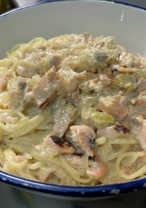 鮭クリームパスタ-レシピのメイン写真