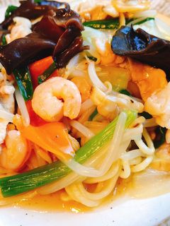パリパリ麺にとろーり♡あんかけ焼きそば-レシピのメイン写真