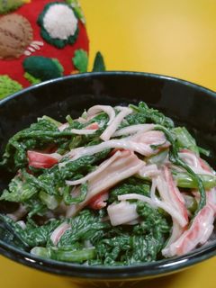 春菊とかにかまのマヨ和え-レシピのメイン写真