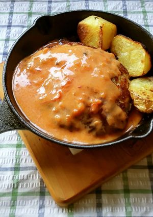 スキレットdeハンバーグ♪-レシピのメイン写真