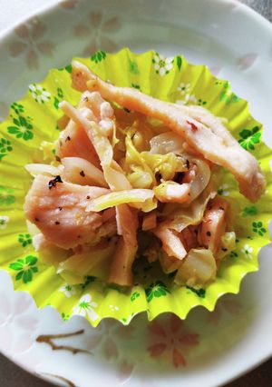 ハーブサラダチキンとキャベツの箸休め-レシピのメイン写真