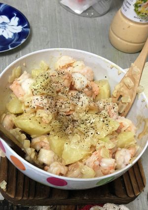 サウザンドレ味で エビポテトホットサラダ-レシピのメイン写真