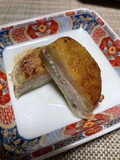 白ナスのつくねはさみ焼き-レシピのメイン写真