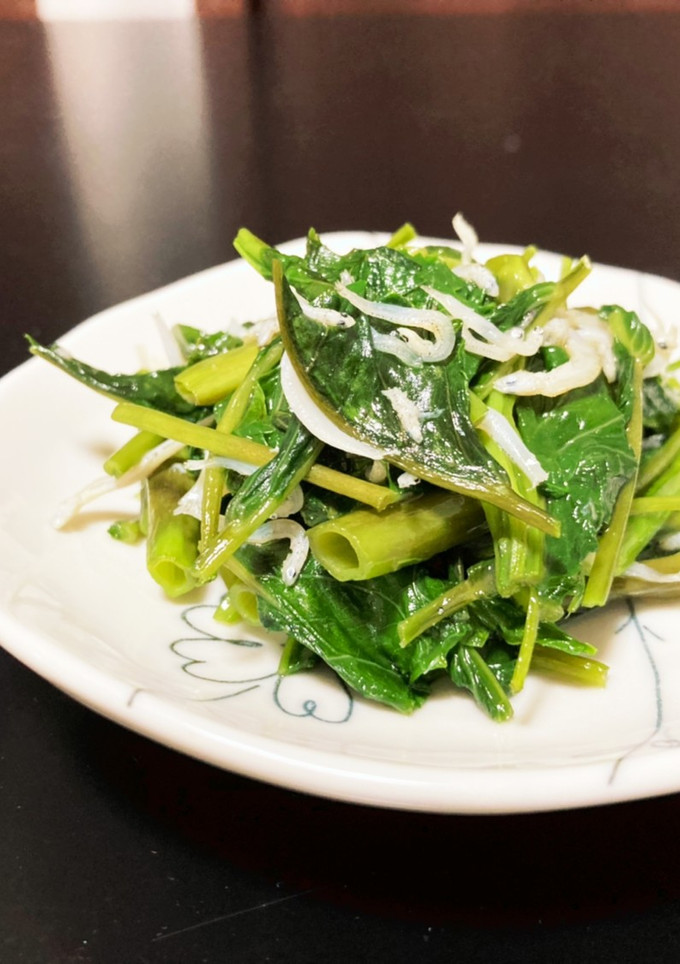 空芯菜としらすの炒め物-レシピのメイン写真