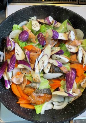 野菜たっぷりちゃんちゃん焼き-レシピのメイン写真