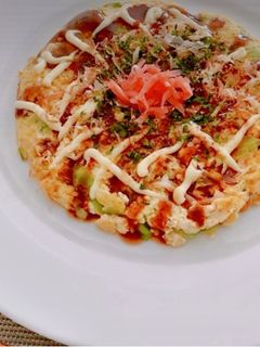 豆腐でふわふわお好み焼き風(小麦粉不用)-レシピのメイン写真