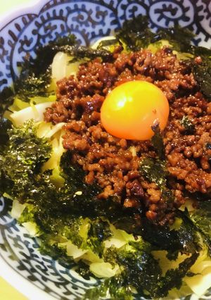 甜麺醤でつくる●あまからそぼろ焼きうどん-レシピのメイン写真