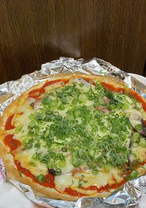 残り物リメイク・鰹のたたきでピザ-レシピのメイン写真