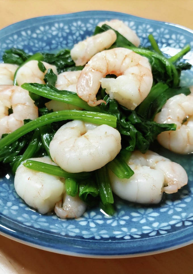 海老たっぷりほうれん草の中華煮-レシピのメイン写真