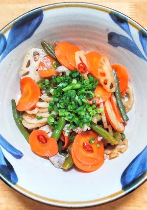 豚こま肉とレンコンの塩キンピラ-レシピのメイン写真