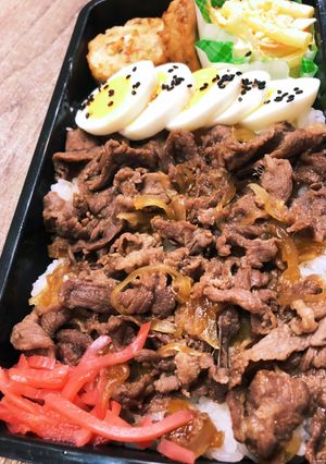 牛丼風弁当　1003-レシピのメイン写真