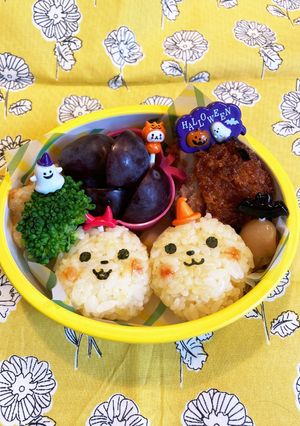 幼稚園年少　ハロウィン　ピカチュウお弁当-レシピのメイン写真