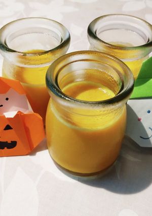 ハロウィンに カボチャプリン-レシピのメイン写真