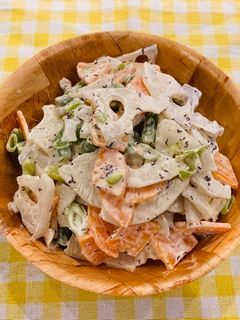 レンコンのゆかりマヨ和え-レシピのメイン写真