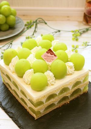 シャインマスカットのスクエアケーキ-レシピのメイン写真
