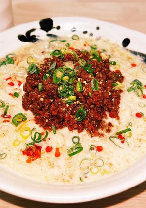 豆乳で作る肉味噌たっぷり温かいそうめん-レシピのメイン写真