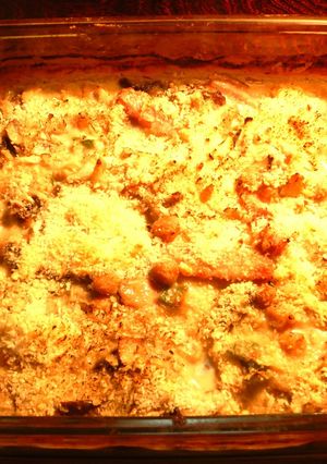 鍋いらず超簡単ひよこ豆ベーコン茸グラタン-レシピのメイン写真