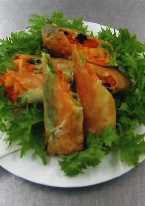 野菜たっぷり春巻き(南笠東学区)-レシピのメイン写真