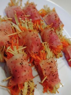 えのきとにんじんのベーコン巻き■ヘルシオ-レシピのメイン写真