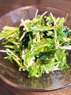 水菜とわかめと豆腐のサラダ-レシピのメイン写真