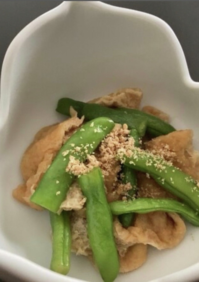 【レンジでお手軽】いんげんと油揚げの煮物-レシピのメイン写真