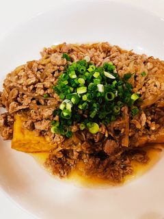 ひき肉ともやしのトロトロあんかけ厚揚げ-レシピのメイン写真