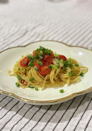 トマトとたらこの和風ペペロンチーノ-レシピのメイン写真