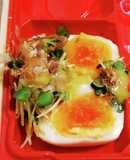 “ゆで玉子･貝割れ大根おかか酢味噌和え”