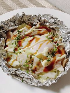 豚バラとキャベツのホイル焼き-レシピのメイン写真