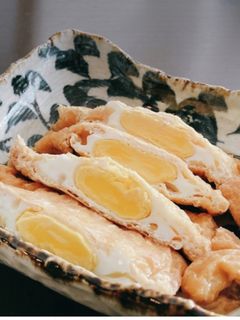 めんつゆでお手軽!卵入り油揚げ巾着-レシピのメイン写真