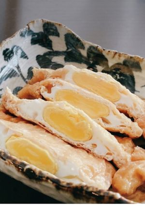 めんつゆでお手軽！卵入り油揚げ巾着-レシピのメイン写真