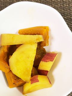 秋の味覚♬。.南瓜とサツマイモの煮物-レシピのメイン写真